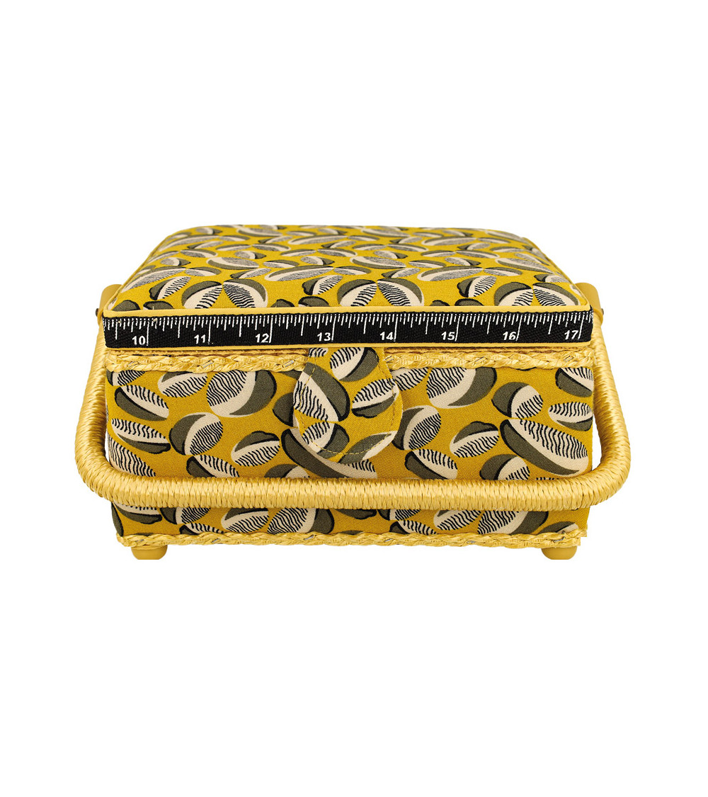 Scatola da cucito 20x20x11cm ocra