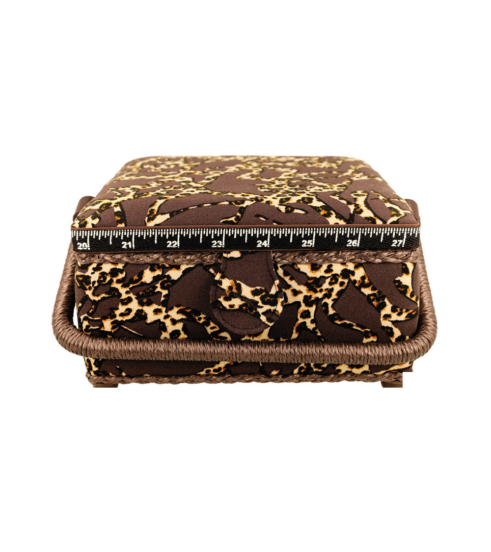 Scatola da cucito 20x20x11 cm stampa animalier