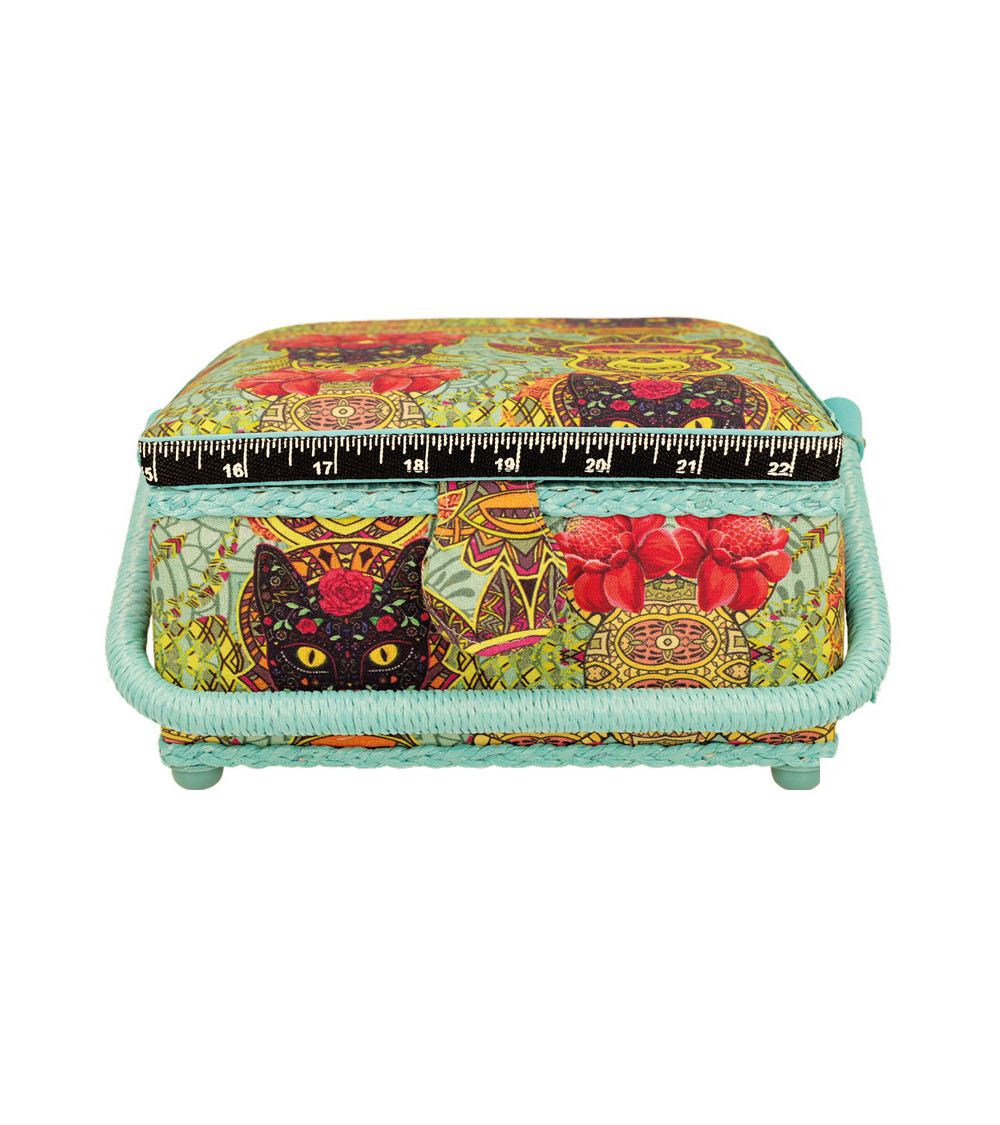 Sewing box 20x20x11cm Spanish cat