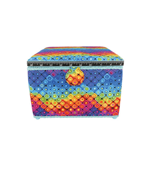 Sewing box 26x26x19cm fantasy print