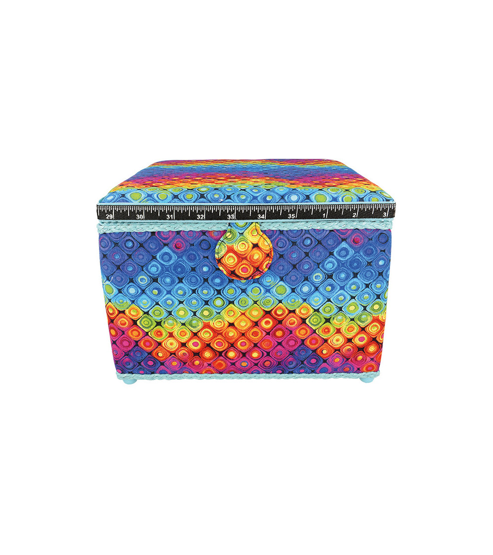 Sewing box 26x26x19cm fancy print