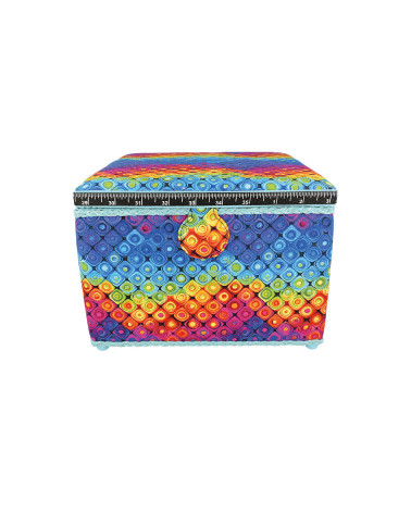 Sewing box 26x26x19cm fancy print