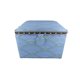Boîte à couture 26x26x19cm arabesques bleues