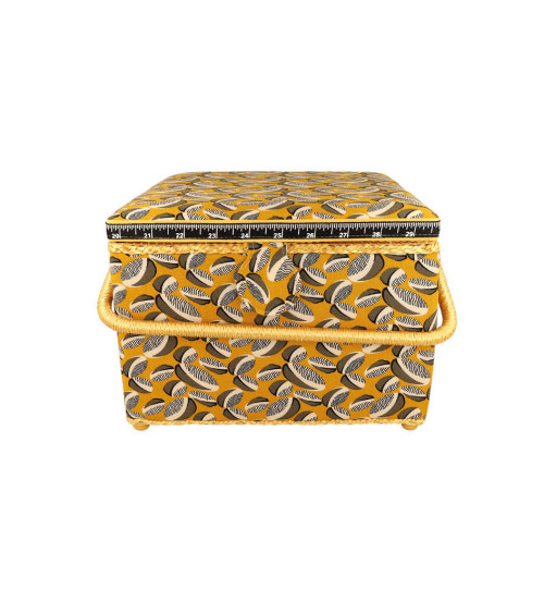 Scatola da cucito 26x26x19cm ocra