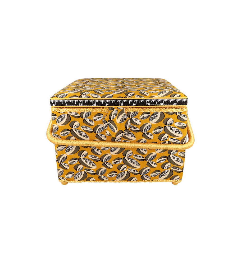 Scatola da cucito 26x26x19cm ocra