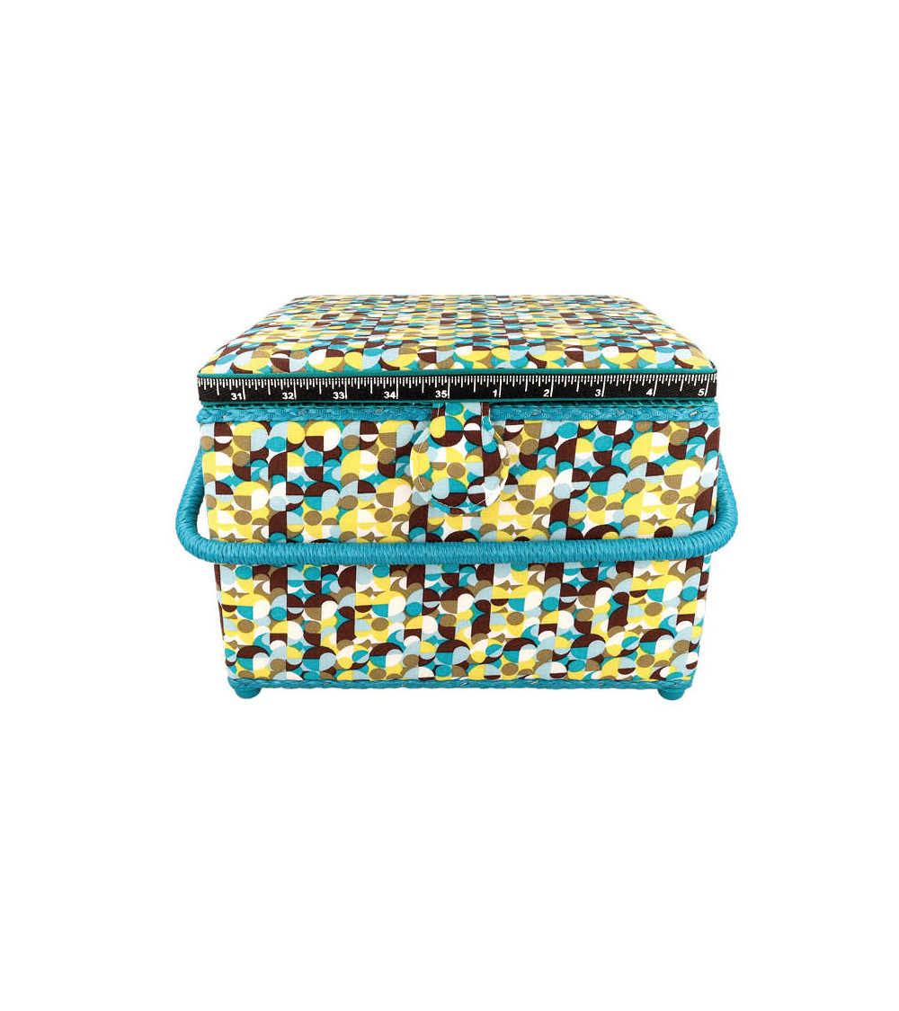 Scatola da cucito 26x26x19cm bolle