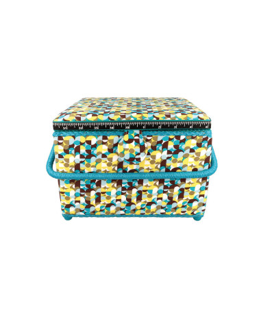 Scatola da cucito 26x26x19cm bolle
