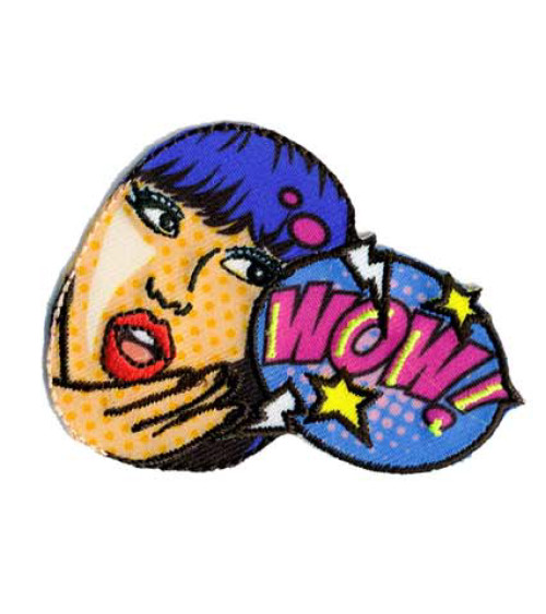 POP ART WOW iron-on patch