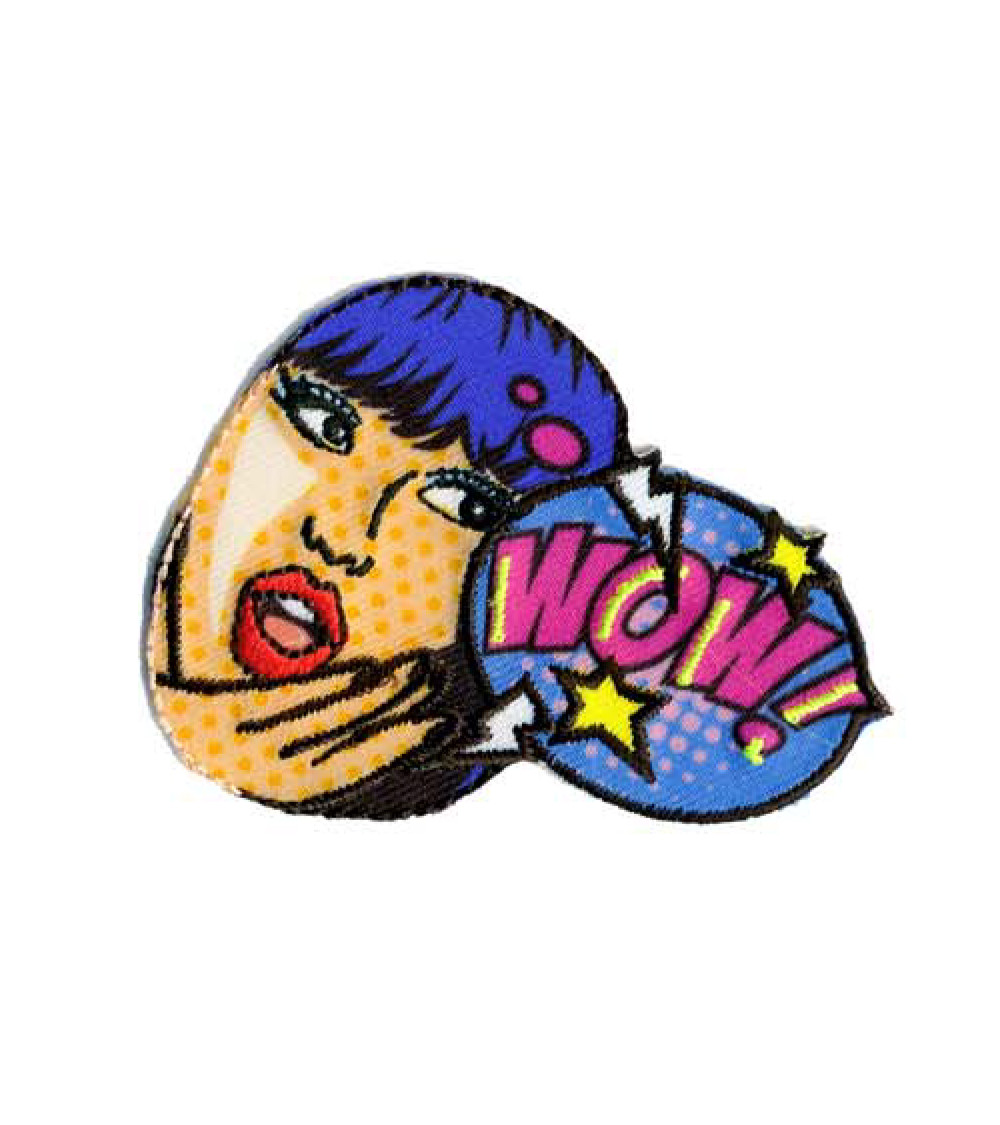 POP ART WOW iron-on patch