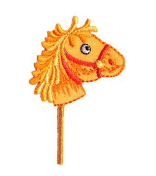 Vintage horse toy iron-on patch