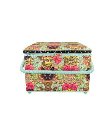 Sewing box 26x26x19cm Spanish cat
