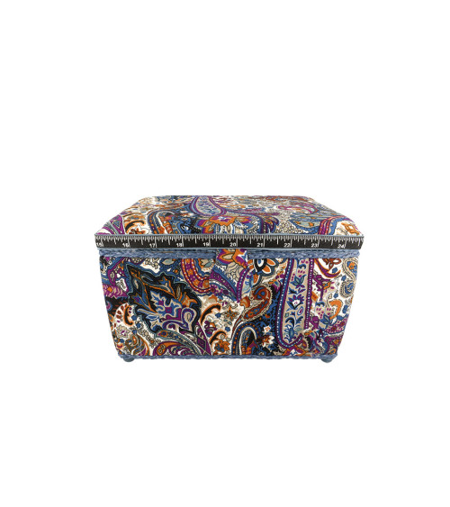 Sewing box 18.5x26x16cm paisley print