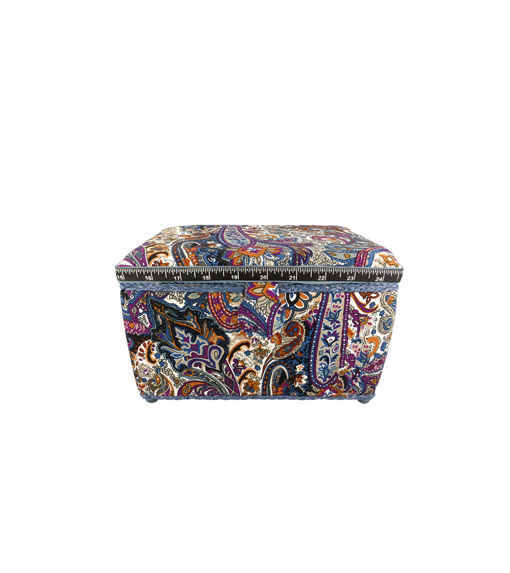 Sewing box 18.5x26x16cm paisley print