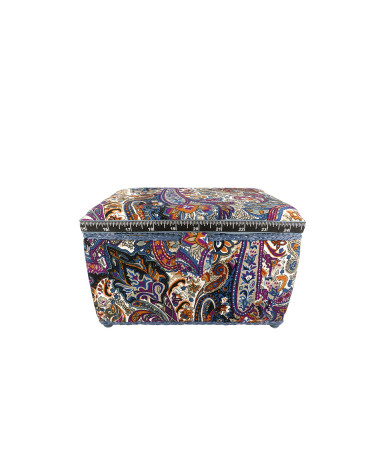 Scatola da cucito 18,5x26x16 cm stampa paisley