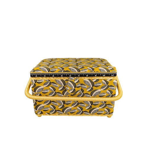 Boîte à couture 18,5x26x16cm ocre