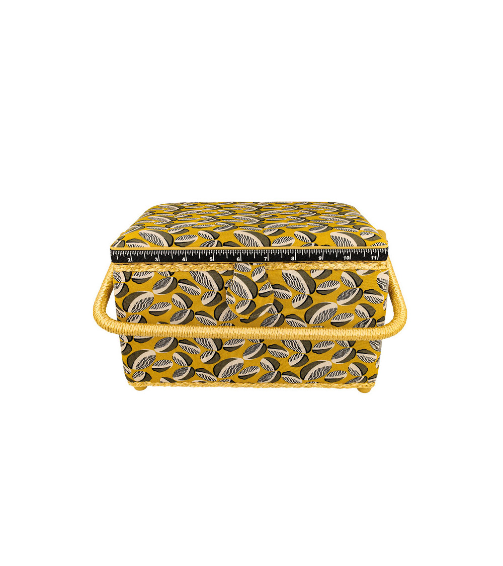 Scatola da cucito 18,5x26x16 cm ocra