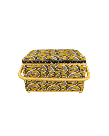 Scatola da cucito 18,5x26x16 cm ocra