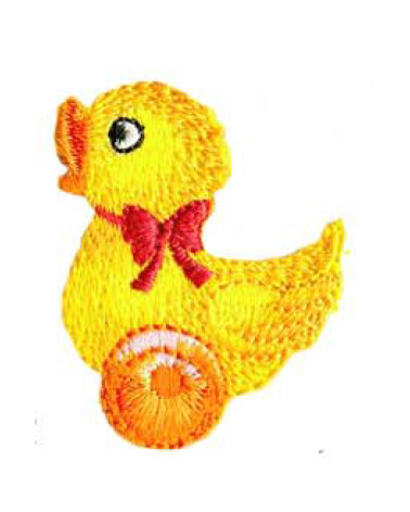 Vintage duck toy iron-on patch