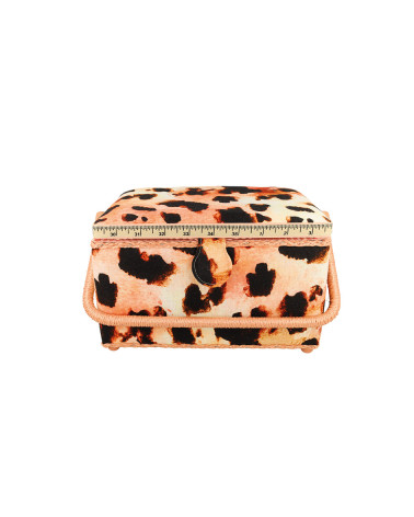 Scatola da cucito 18,5x26x16 cm stampa animalier