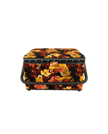 Scatola da cucito 18,5x26x16 cm fiori vintage