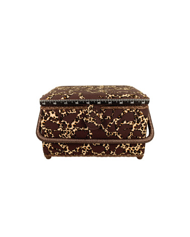 Scatola da cucito 18,5x26x16 cm stampa animalier