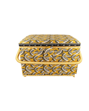 Sewing box 21x28.5x19.5cm ocher