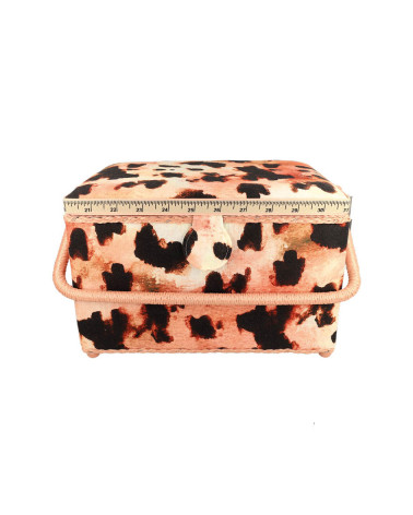 Scatola da cucito 21x28,5x19,5 cm con stampa animale