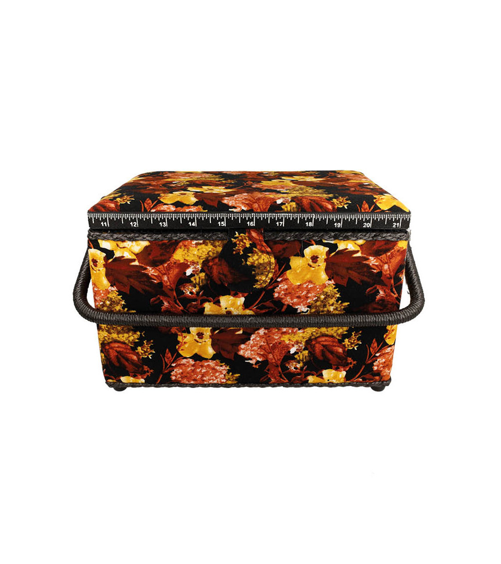 Scatola da cucito 21x28,5x19,5 cm fiori vintage