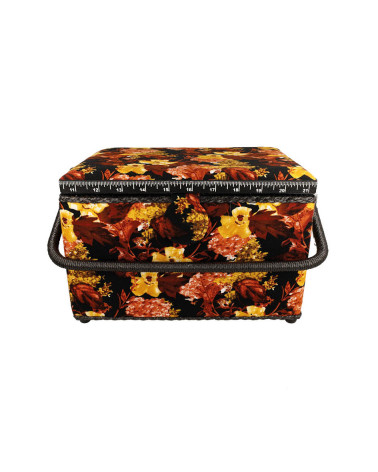 Sewing box 21x28.5x19.5cm vintage flowers