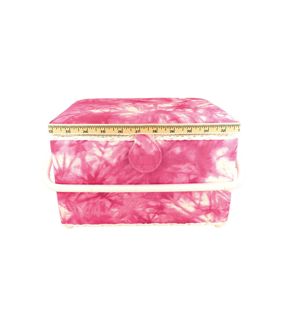 Sewing box 21x28.5x19.5cm tie&die fuchsia