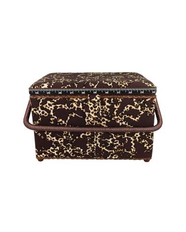 Scatola da cucito 21x28,5x19,5 cm stampa animalier