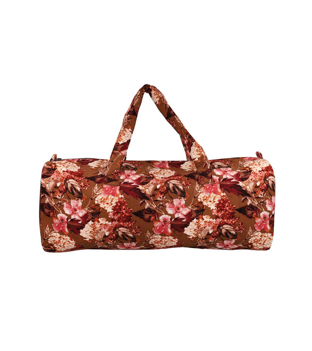 Sac à tricot 44x14x17cm fleurs roses