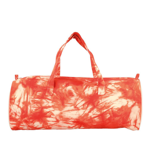 Sac à tricot 44x14x17cm tie&die orange coral