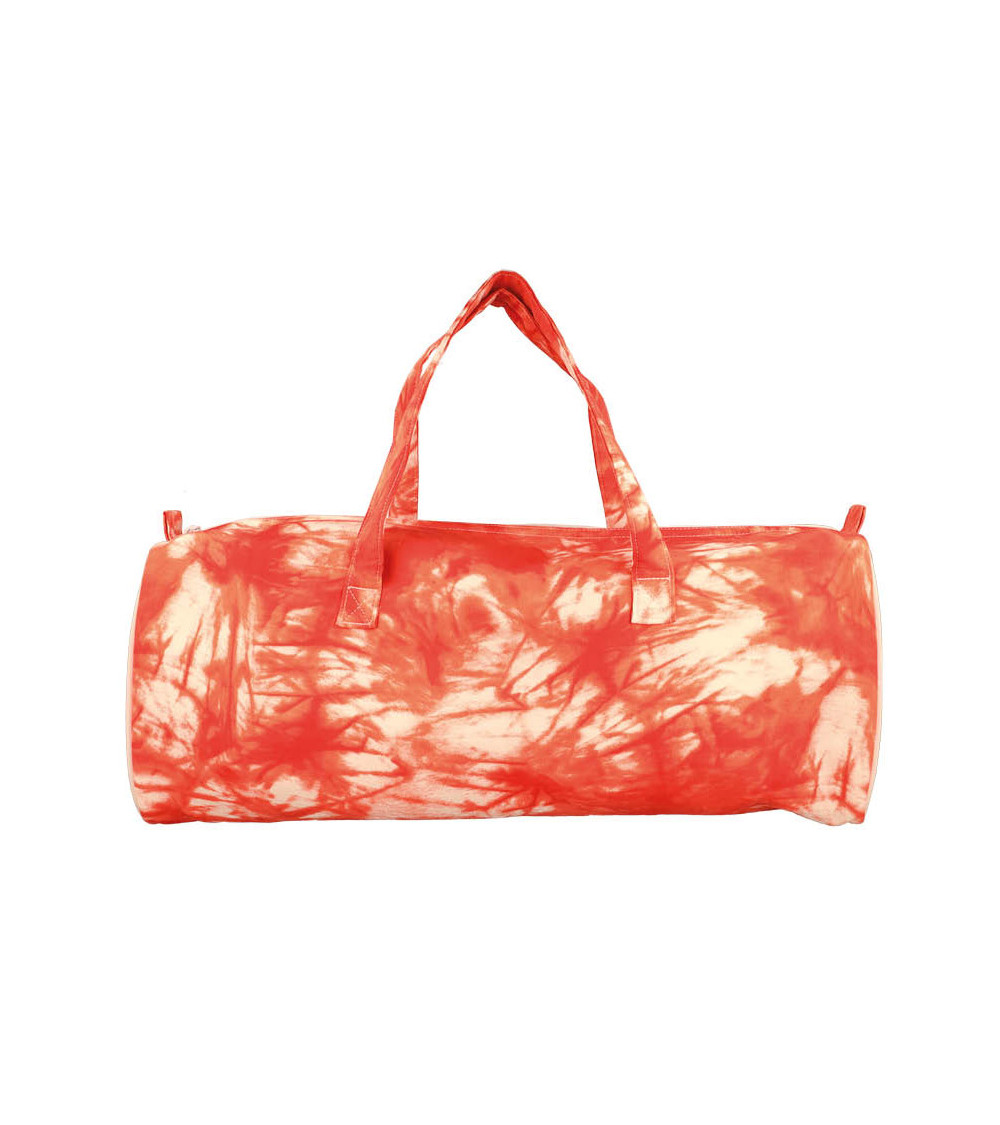 Stricktasche 44x14x17cm Tie&Die orange Koralle