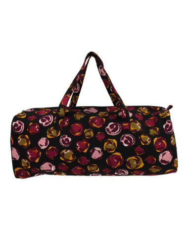 Sac à tricot 44x14x17cm bulles fuchsia fonds noir