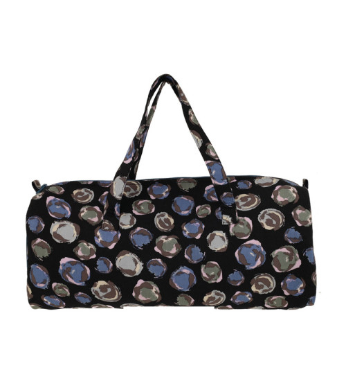 Sac à tricot 44x14x17cm bulles bleues vertes fonds noir