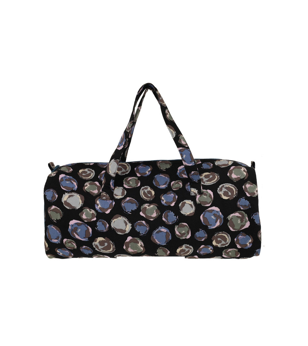 Sac à tricot 44x14x17cm bulles bleues vertes fonds noir