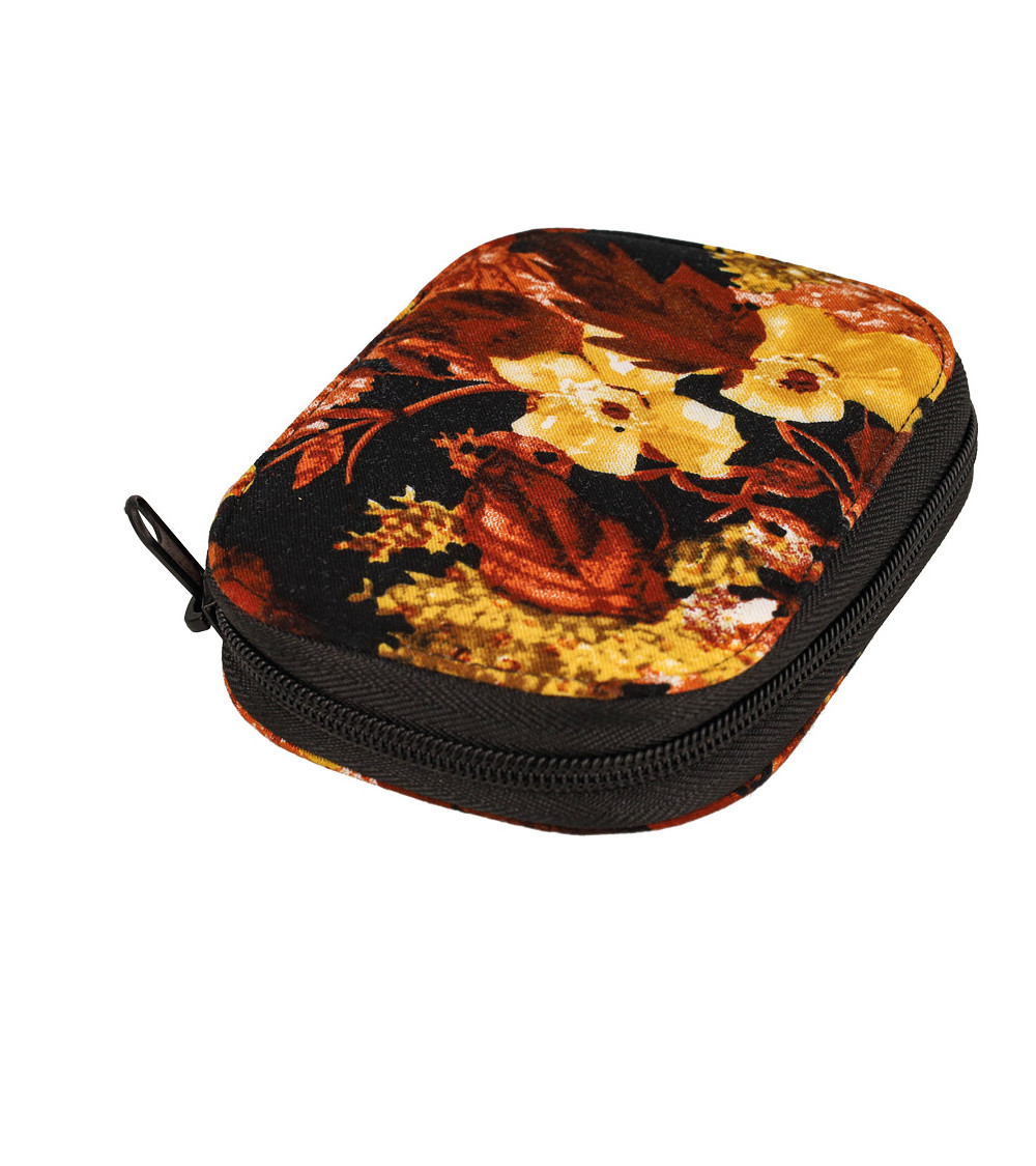 Sewing pouch 14x9cm vintage flowers