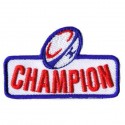 Ecusson thermocollant champion rugby