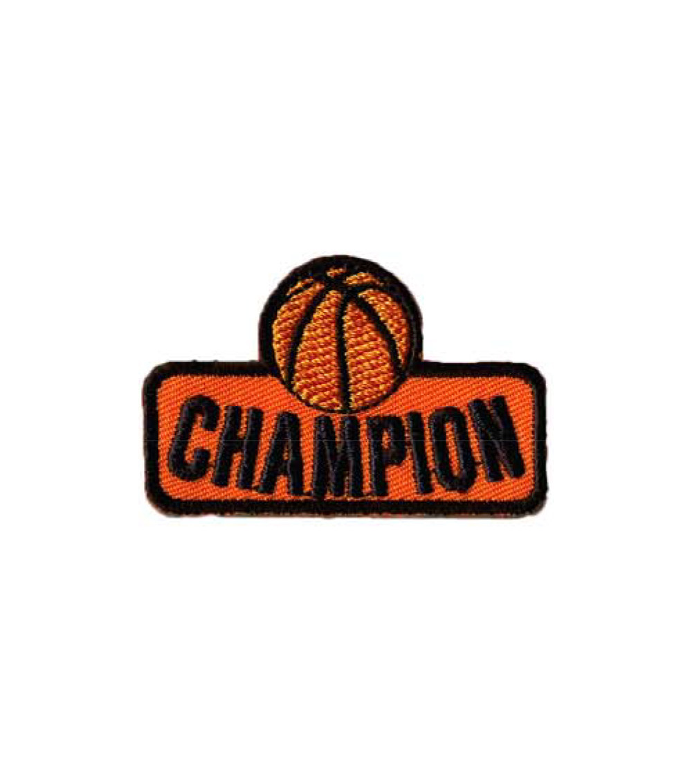 Basketball champion iron-on patch