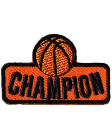 Basketball champion iron-on patch