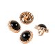 Bouton bijou perle noir 11mm