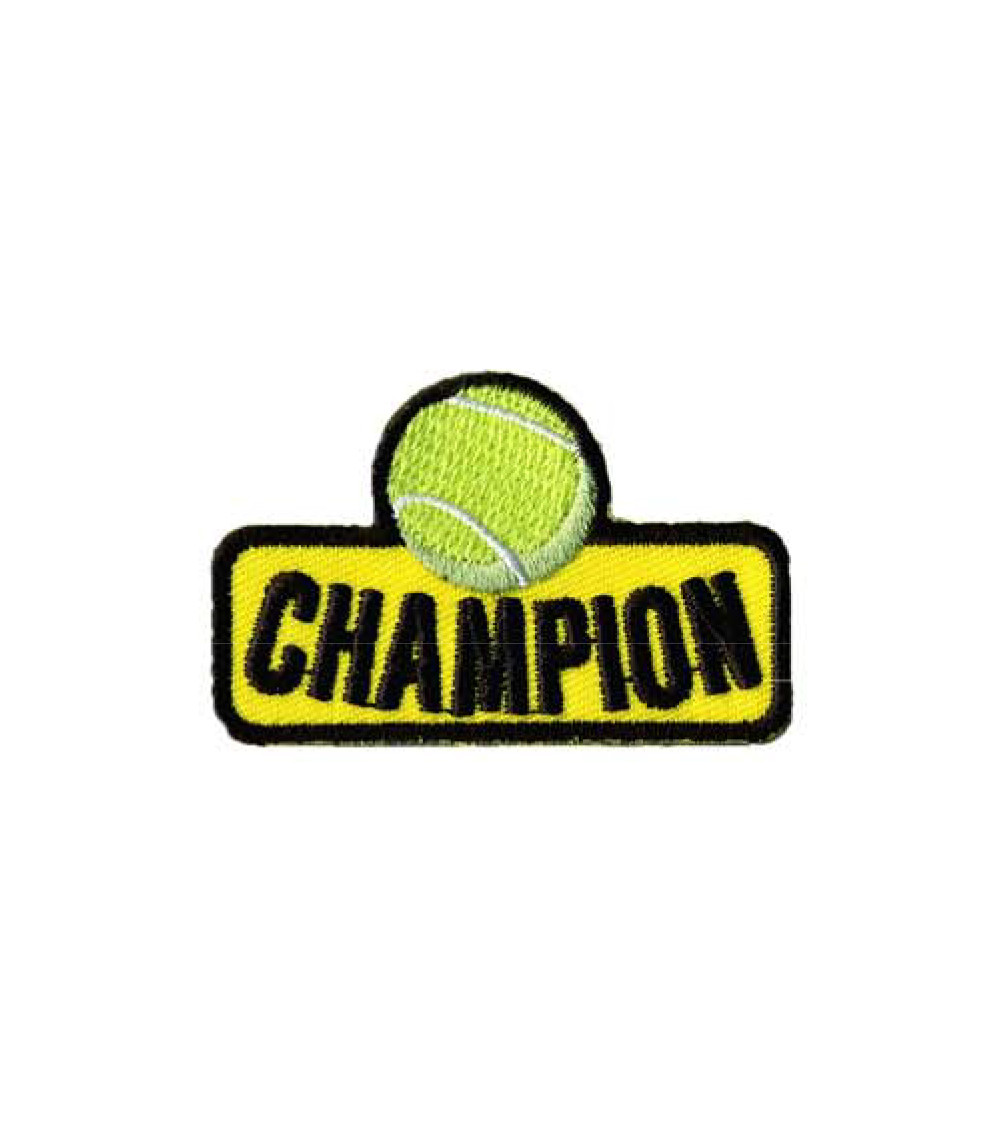 Ecusson thermocollant champion tennis