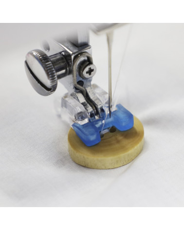 Presser foot for white button installation