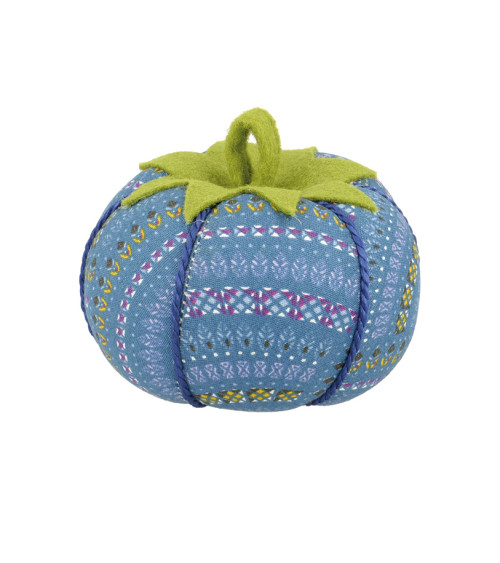 Tomato pin holder 8cm blue arabesques