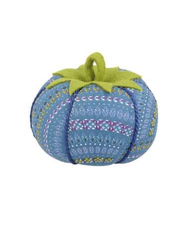 Tomato pin holder 8cm blue arabesques