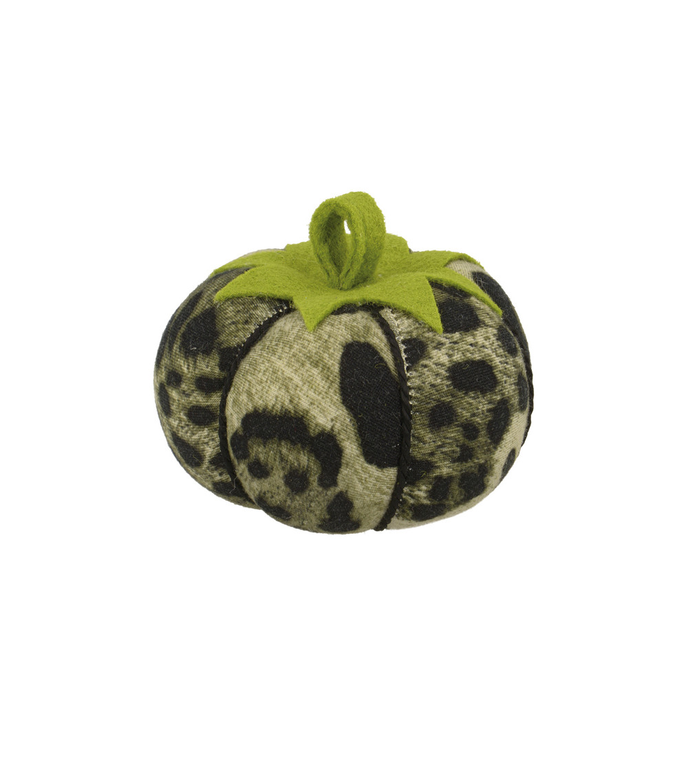 8cm pin holder tomato with khaki panther print