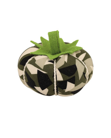 Tomato pin holder 8cm geometric print khaki