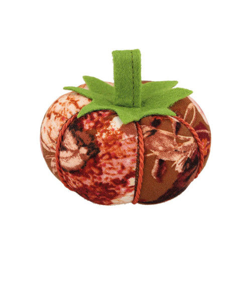 Tomato pin holder 8cm pink flowers