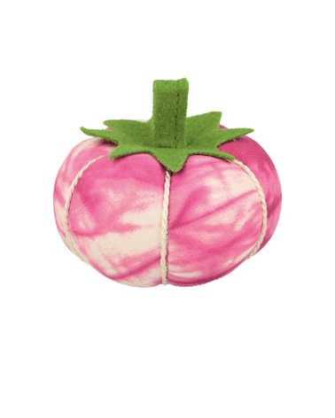 Tomate porte-épingles 8cm tie&die fuchsia